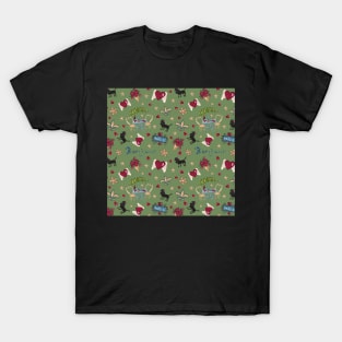 Bonjour Paris! on Vert Background by MarcyBrennanArt T-Shirt